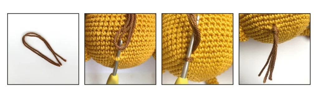 how to crochet hair on a amigurumi